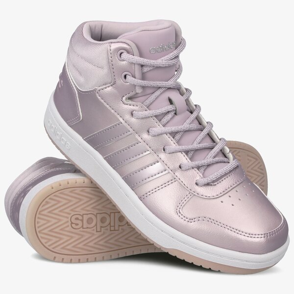 Buty sportowe damskie ADIDAS HOOPS 2.0 MID ef0121 kolor fioletowy
