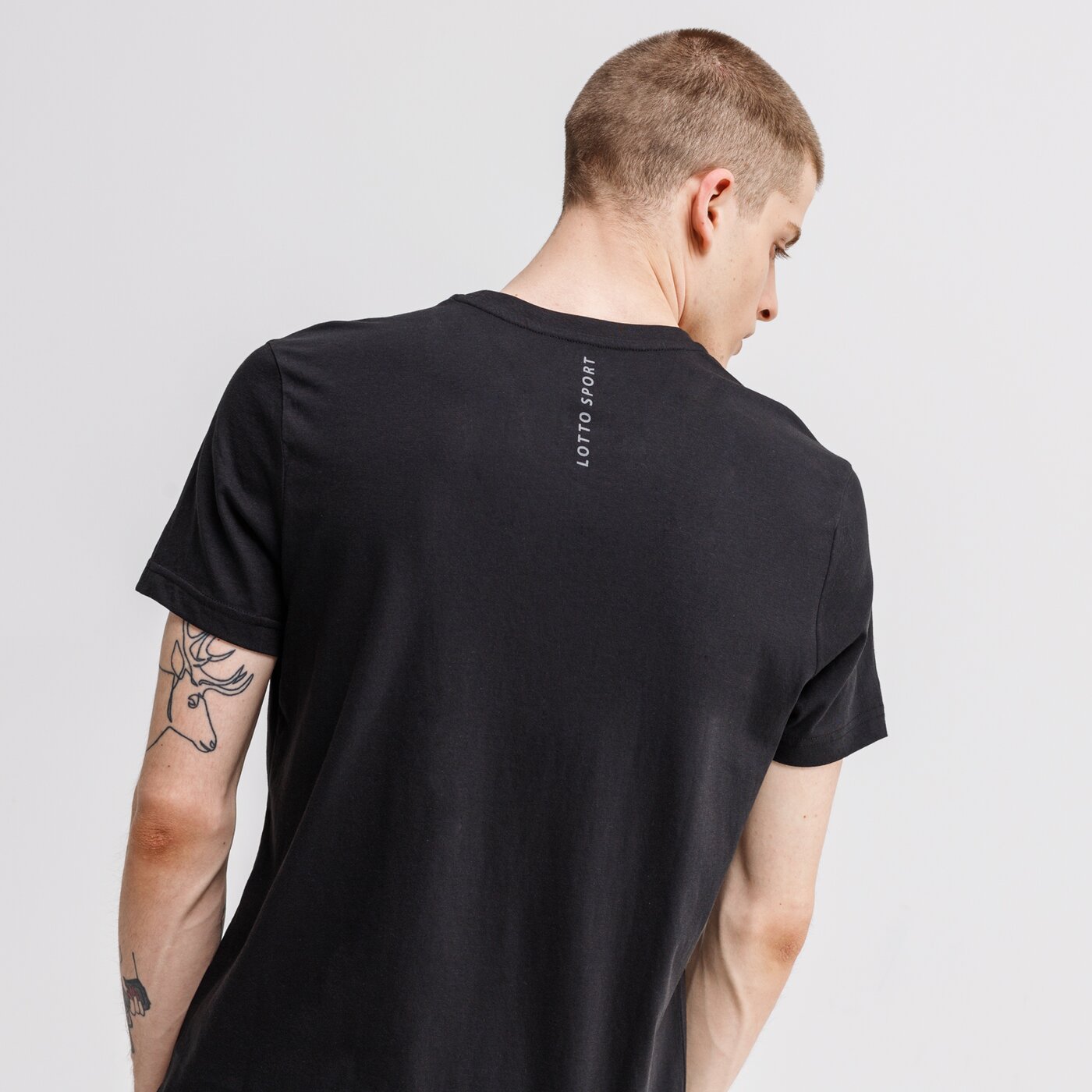 Koszulka męska LOTTO T-SHIRT DINAMICO III BS CO 214280-1cl kolor czarny