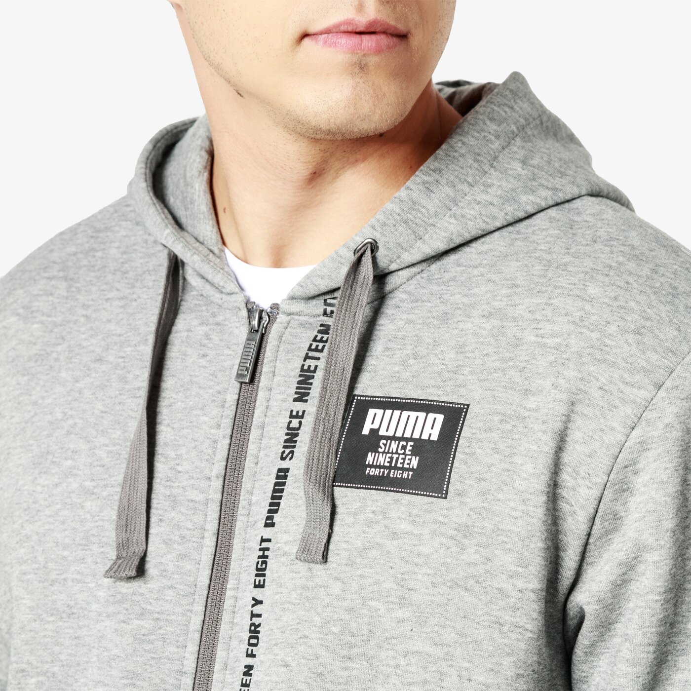 Bluza męska PUMA BLUZA REBEL BLOCK FZ HOODY FL 85240103 kolor szary