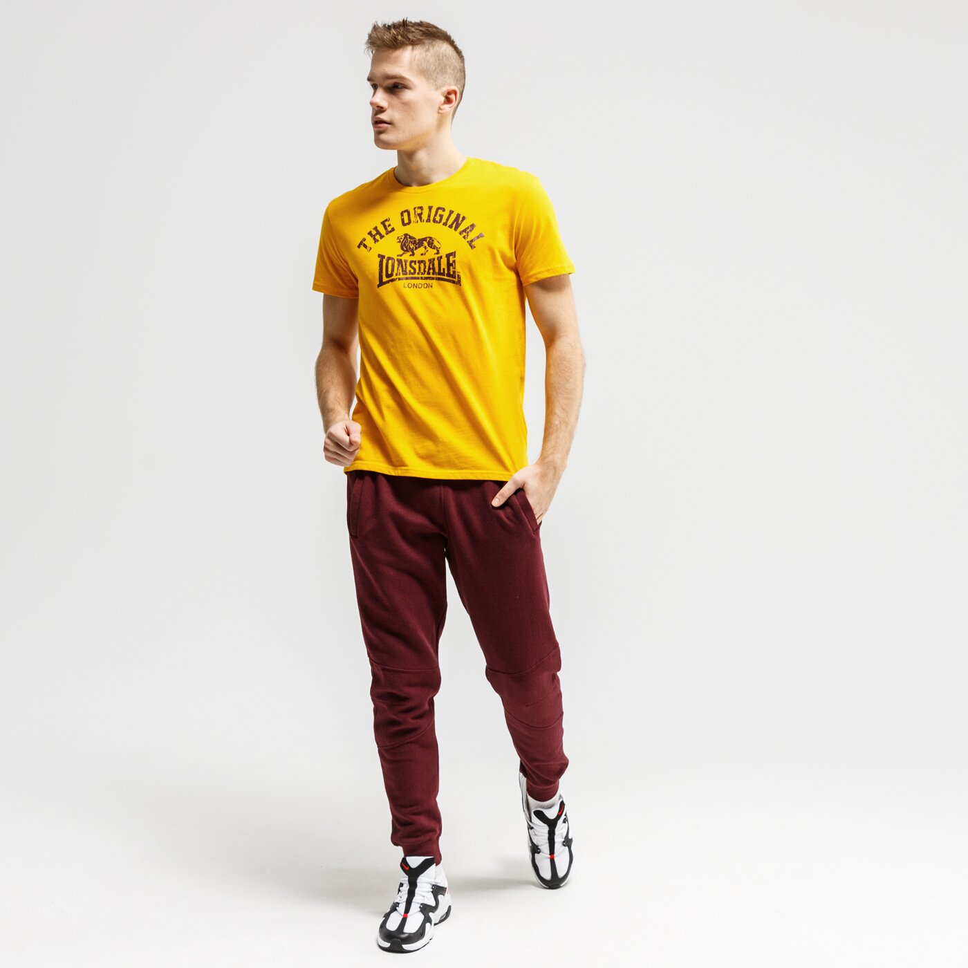 Koszulka męska LONSDALE T-SHIRT SS ORIGINAL 112048-4032 kolor żółty