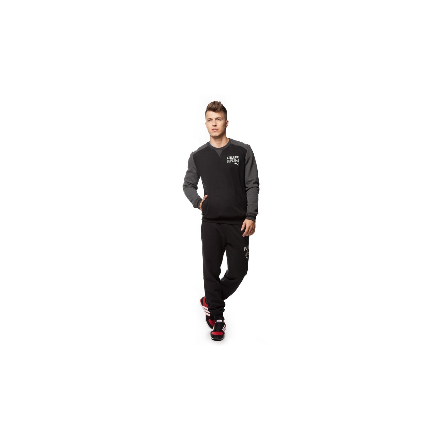 Bluza męska PUMA BLUZA STYLE ATHL CREW SWEAT 83411631 kolor czarny