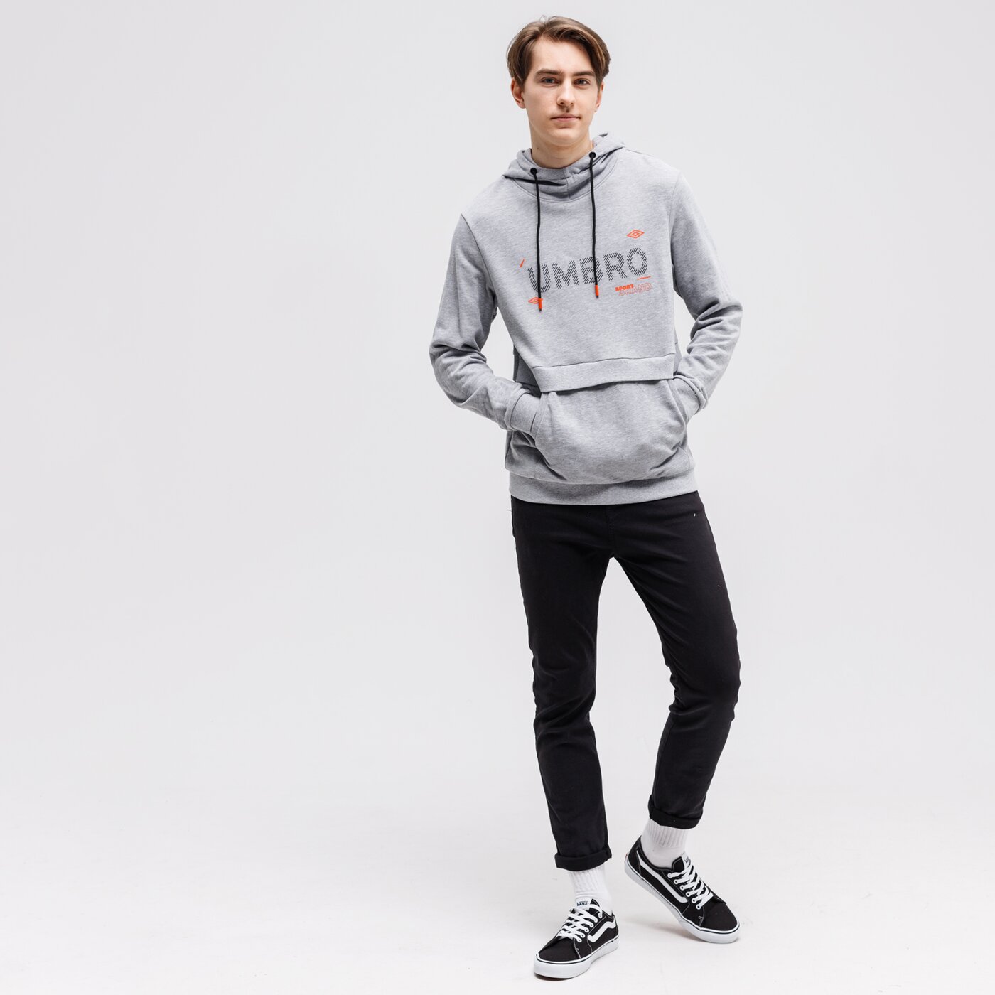 Bluza męska UMBRO BLUZA Z KAPTUREM WILLIS ul121blm40002 kolor szary