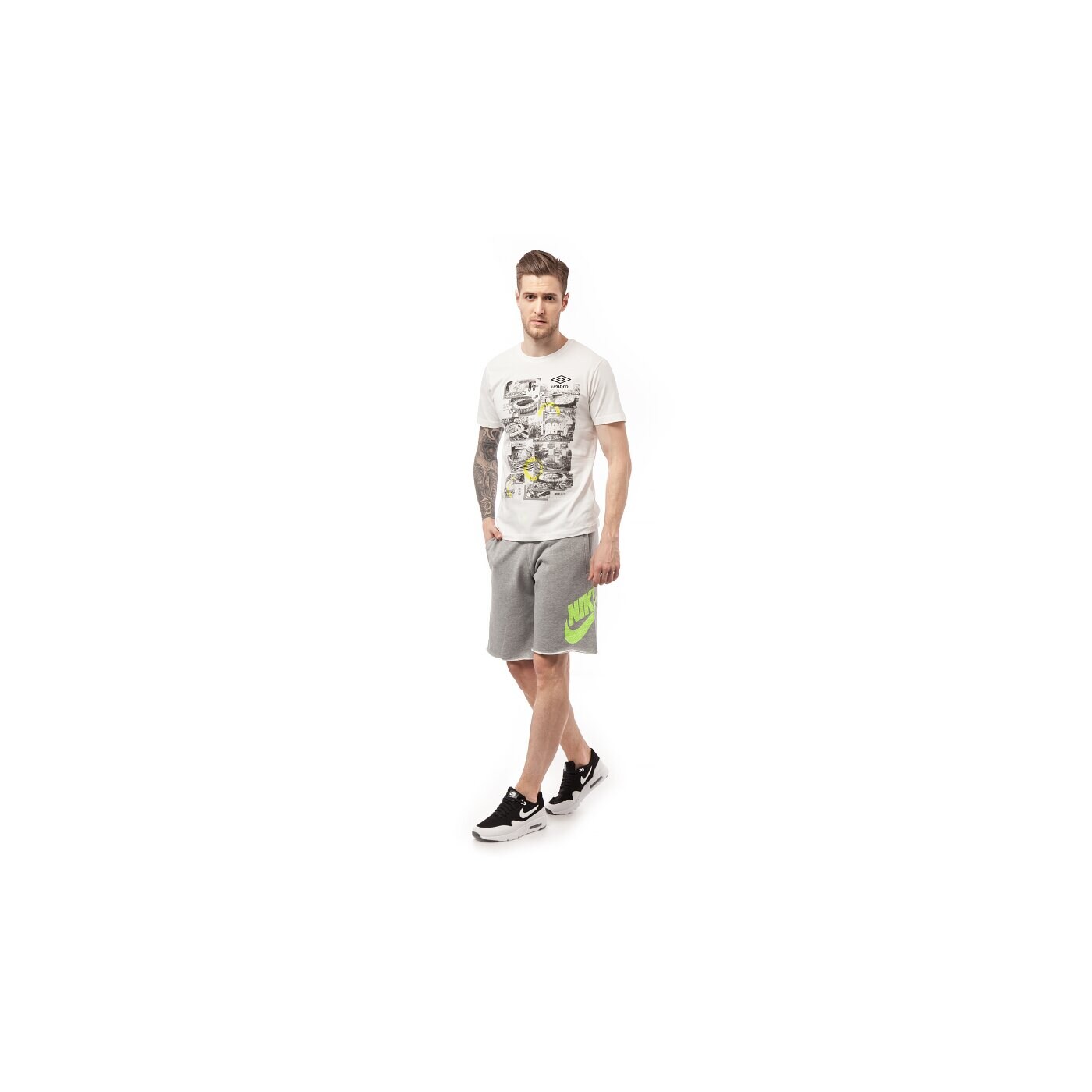 Koszulka męska UMBRO T-SHIRT DOST ul15tsmpr027 kolor biały