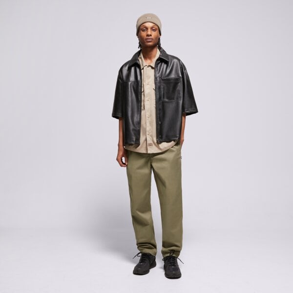 Spodnie dresowe męskie NEW BALANCE SPODNIE ICON TWILL TAPERED mp41575dek kolor khaki