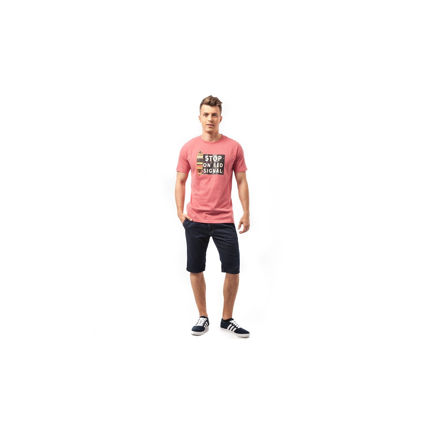 Koszulka męska FEEWEAR T-SHIRT ZERTOS fw15tsm23001 kolor czerwony