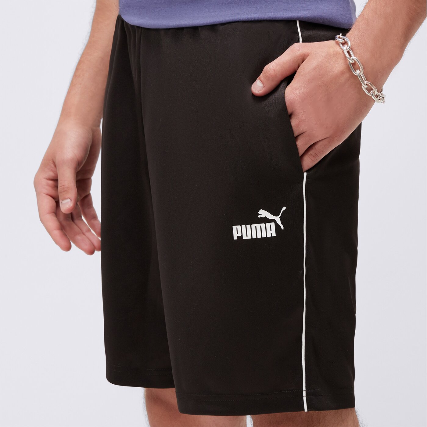 Spodenki męskie PUMA SZORTY PUMA SPORT POLY 68462201 kolor czarny