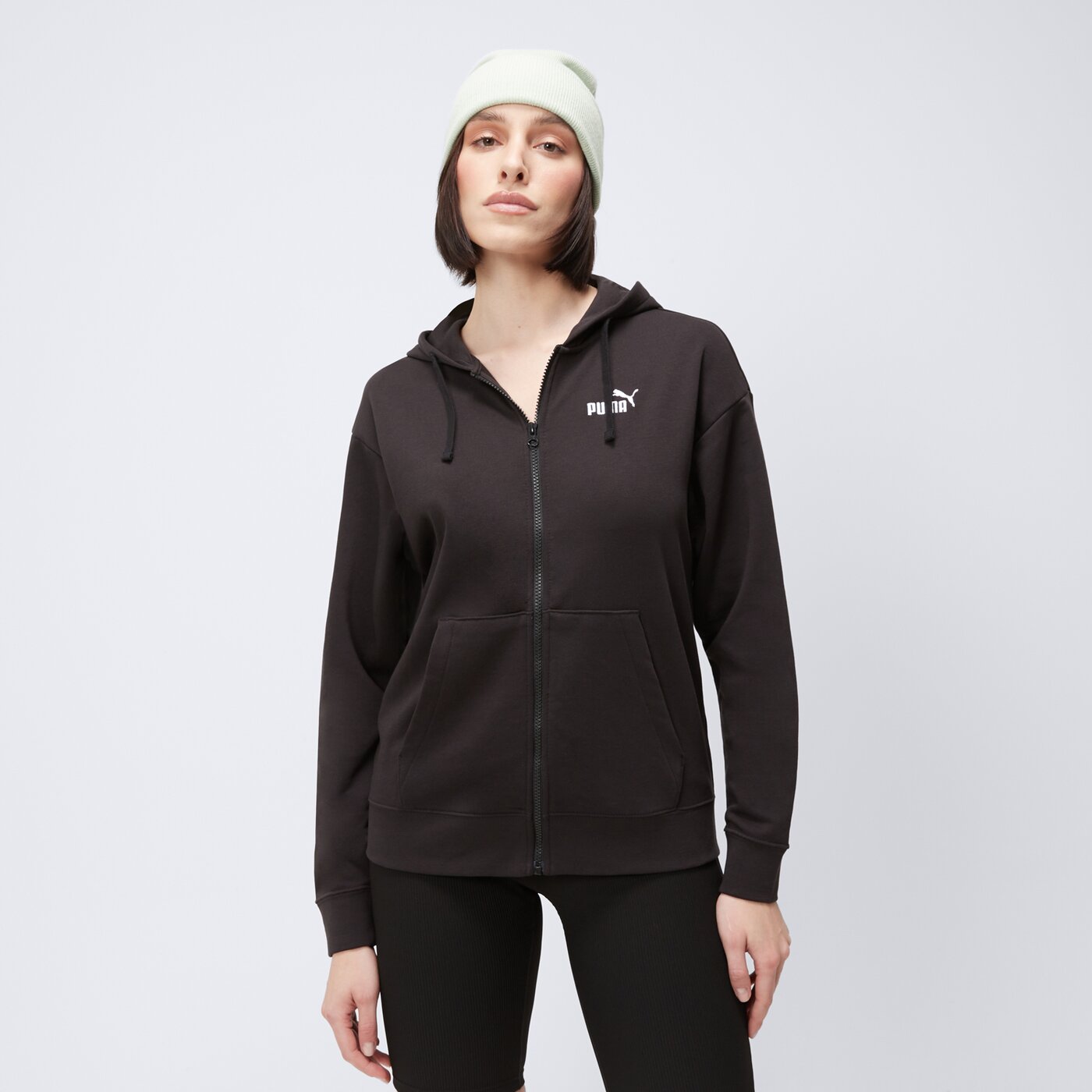 Bluza damska PUMA BLUZA ROZPINANA Z KAPTUREM ESS SMALL NO. 1 682410 01 kolor czarny