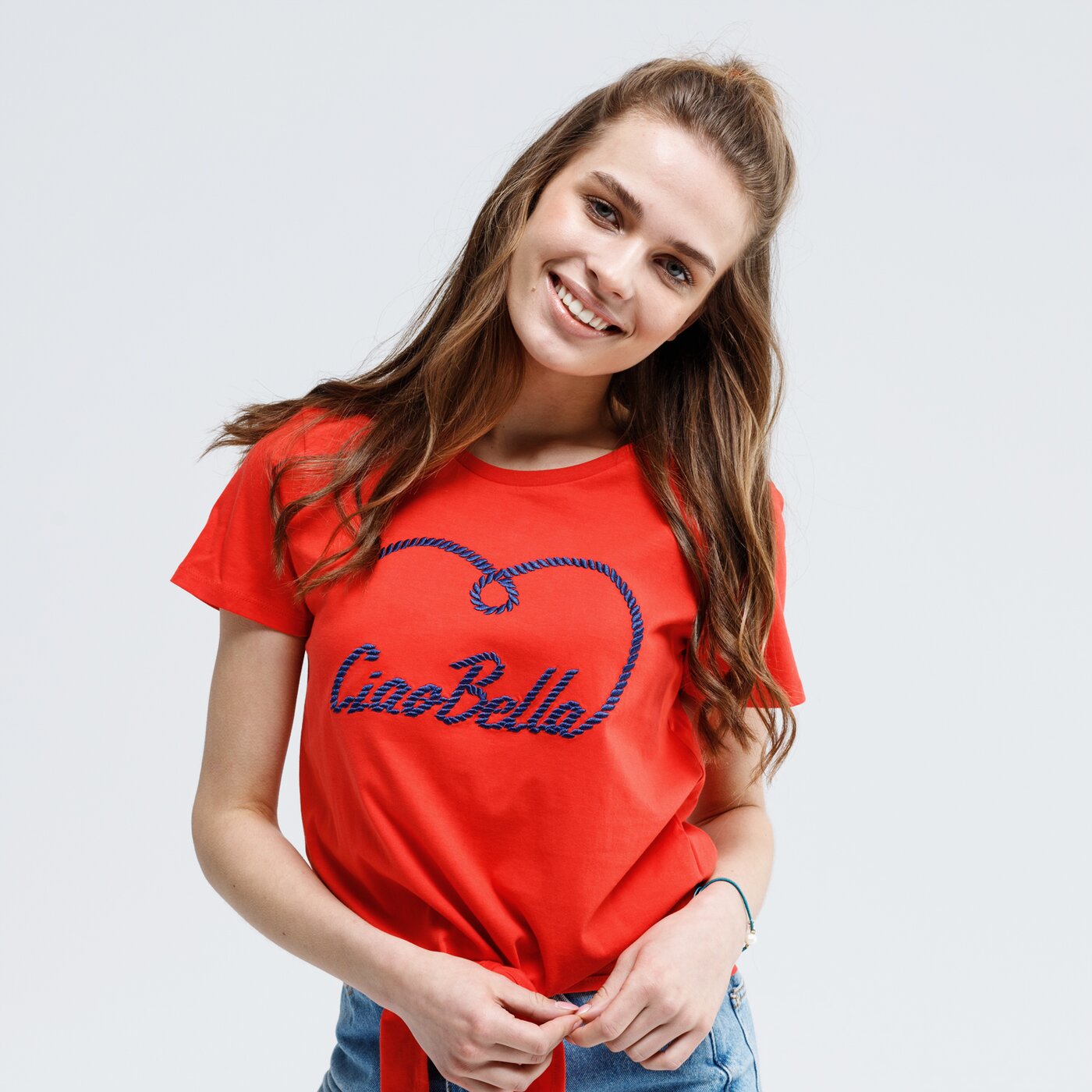 Koszulka damska UP8 T-SHIRT HYOGO up120tsd43001 kolor czerwony