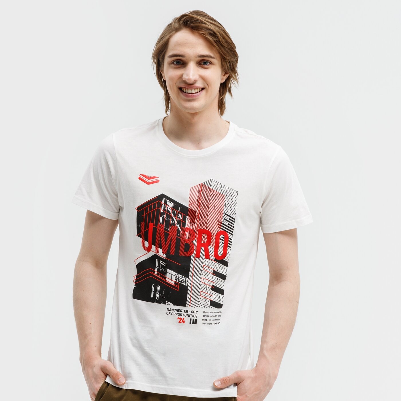 Koszulka męska UMBRO T-SHIRT RIAN ul121tsm92001 kolor biały