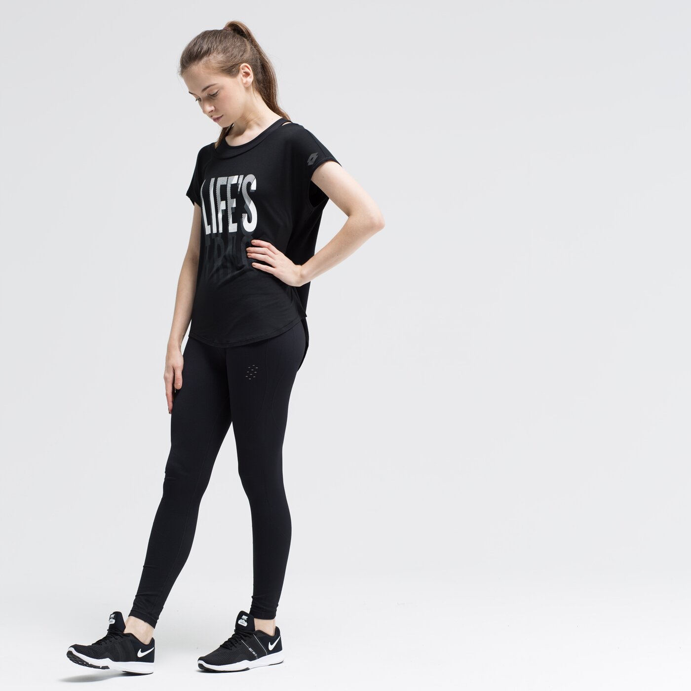 Koszulka damska LOTTO T-SHIRT SS DINAMICO W VI 211411-1cl kolor czarny