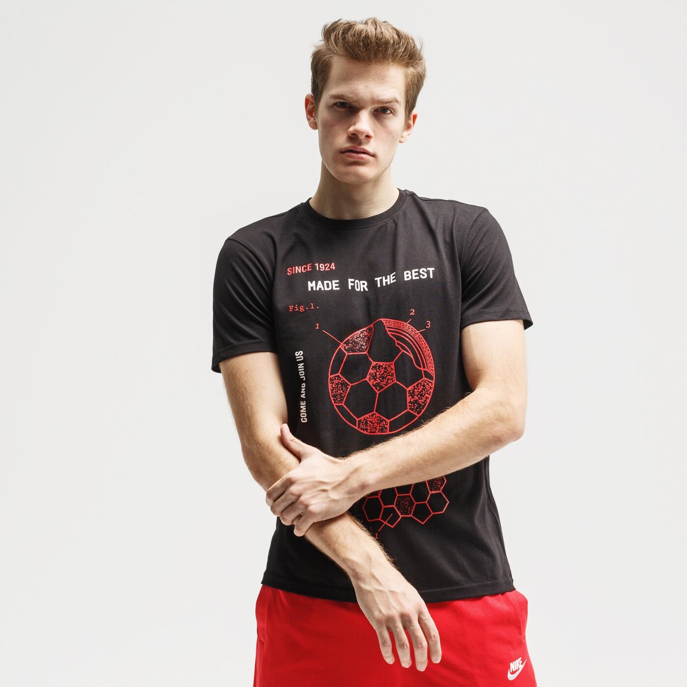 Koszulka męska UMBRO T-SHIRT SHANE ul120tsm23001 kolor czarny