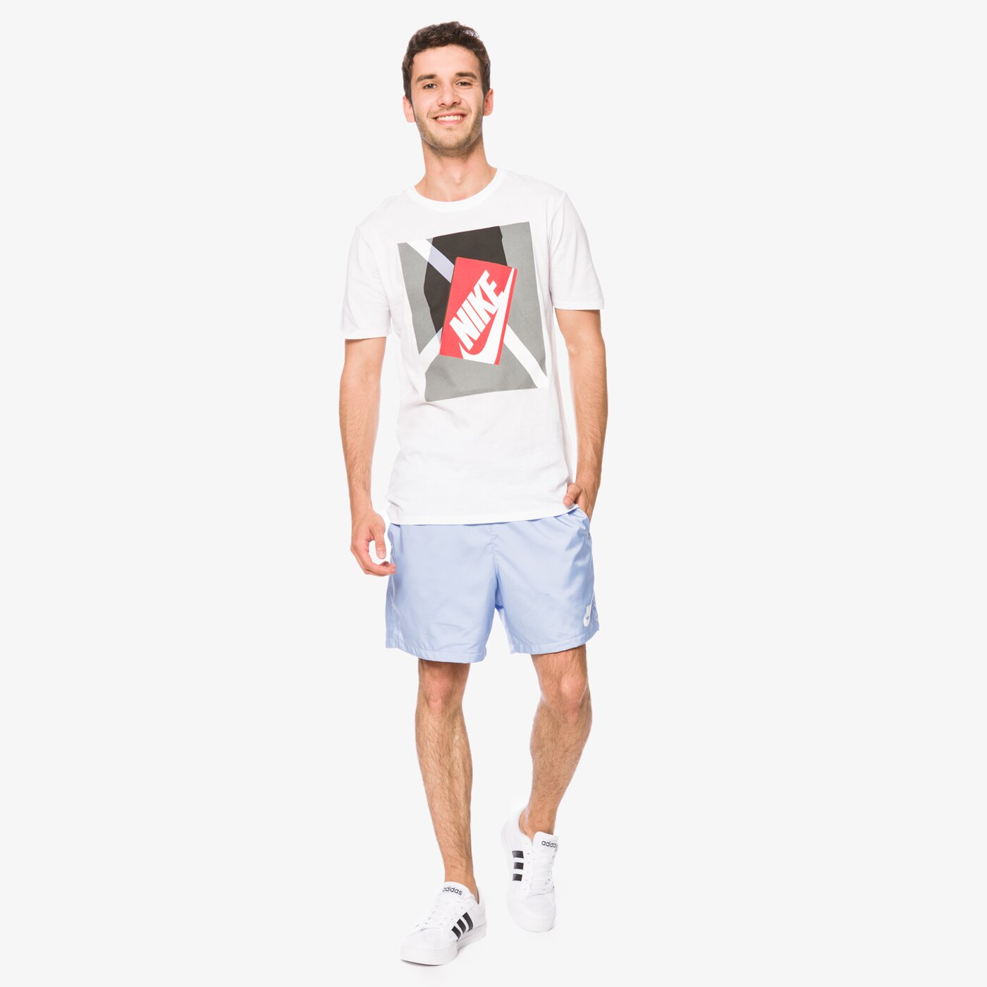 Koszulka męska NIKE T-SHIRT M SHOEBOX PHOTO 850671100 kolor biały