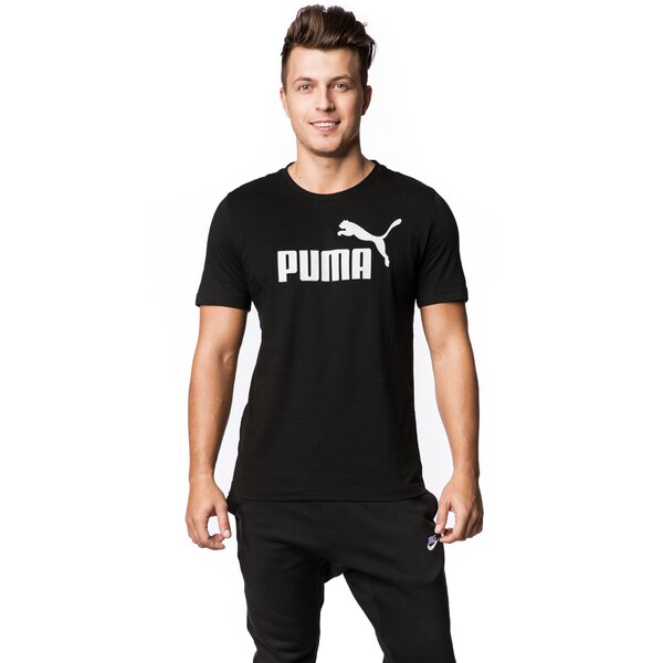 Koszulka męska PUMA T-SHIRT ESS NO.1 LOGO TEE 83824127 kolor czarny