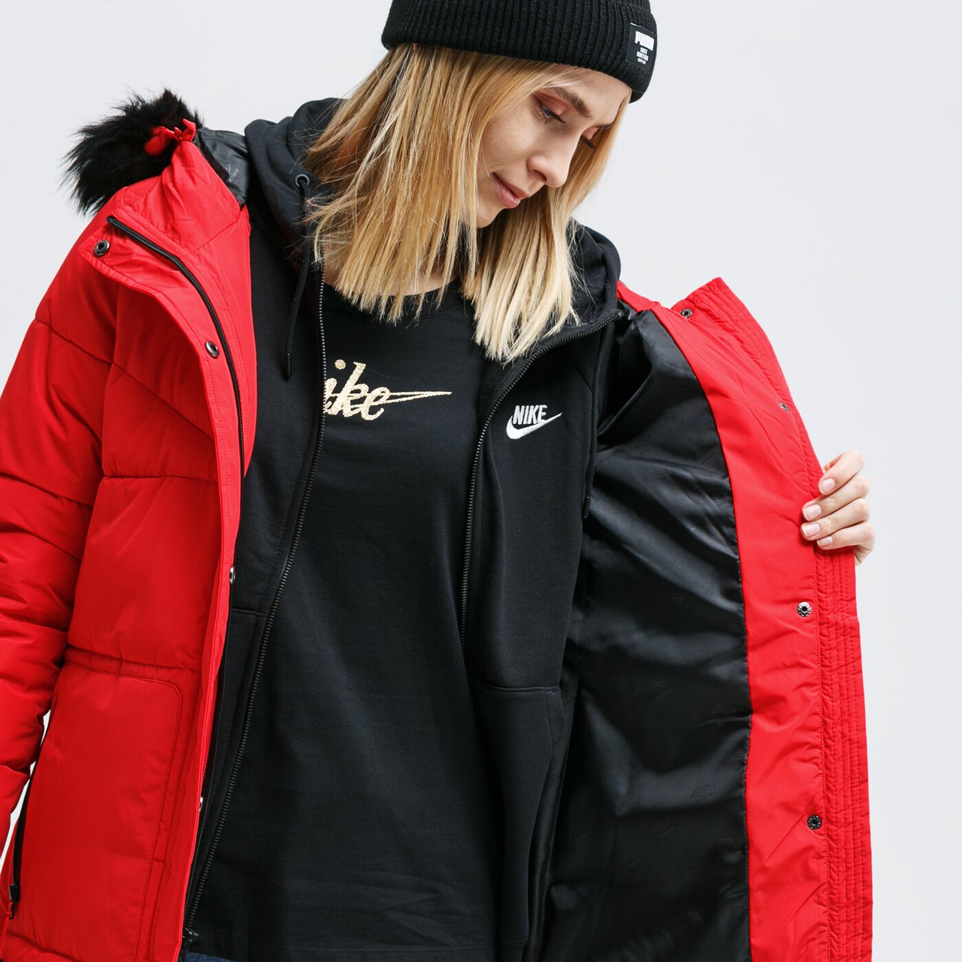 Kurtka zimowa damska UMBRO KURTKA ZIMOWA MUKINO ul39kud08001 kolor czerwony