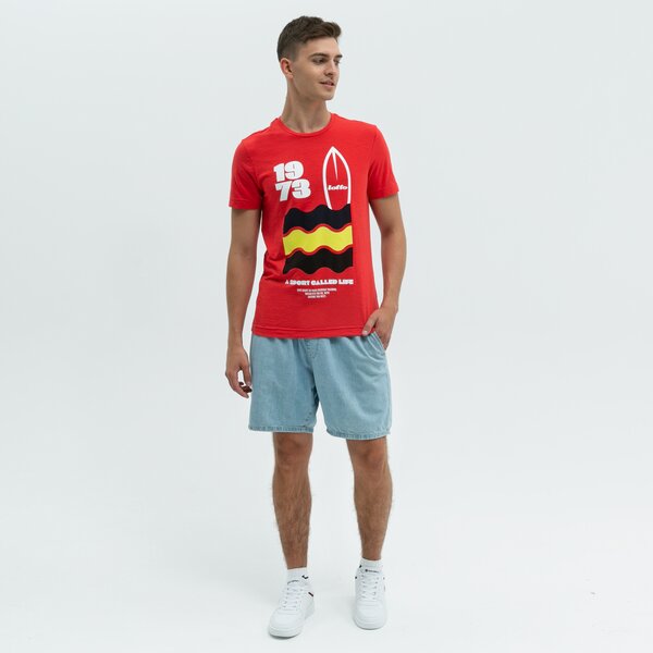Koszulka męska LOTTO T-SHIRT BEACH SURF II PL 215873-29p kolor czerwony