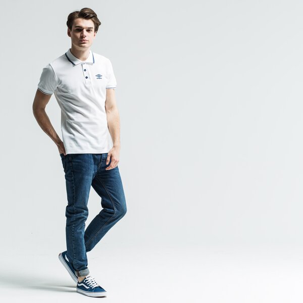 Koszulka polo męska UMBRO POLO NATLO ul19pom06002 kolor biały