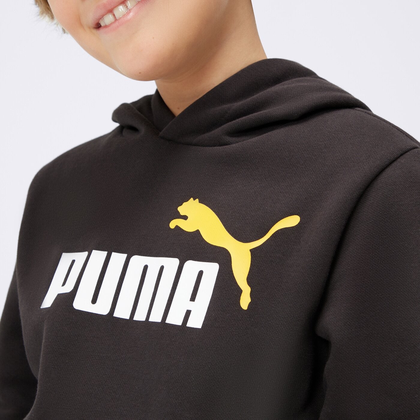 Bluza dziecięca PUMA BLUZA ESS+ 2 COL BIG LOGO FL B 586987 41 kolor czarny