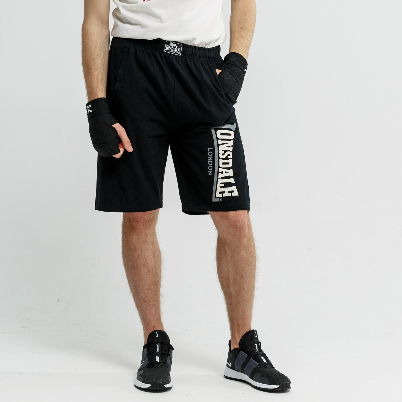 Spodenki męskie LONSDALE SZORTY LOGO JAM 1120621000 kolor czarny