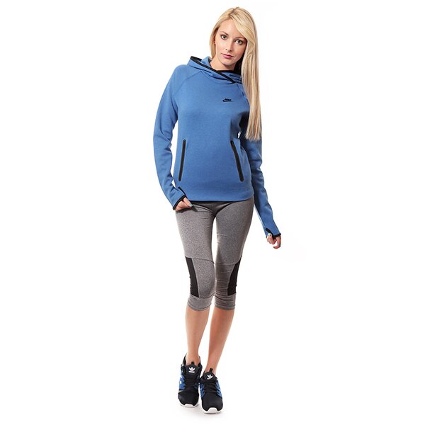 Bluza damska NIKE BLUZA TECH FLEECE FUNNEL 617186456 kolor niebieski