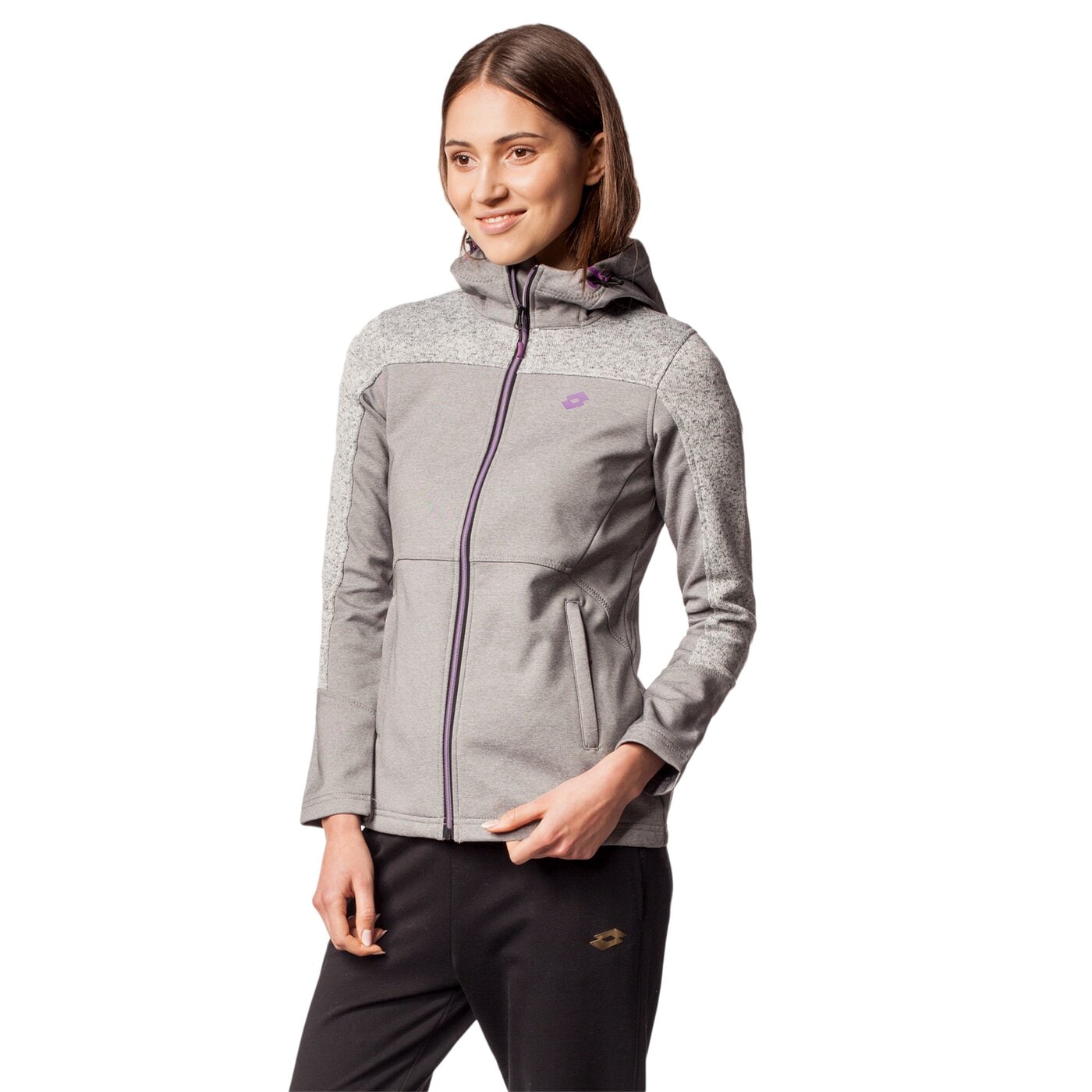 Kurtka przejściowa damska LOTTO SOFTSHELL WOODI lo36ksd03001 kolor szary