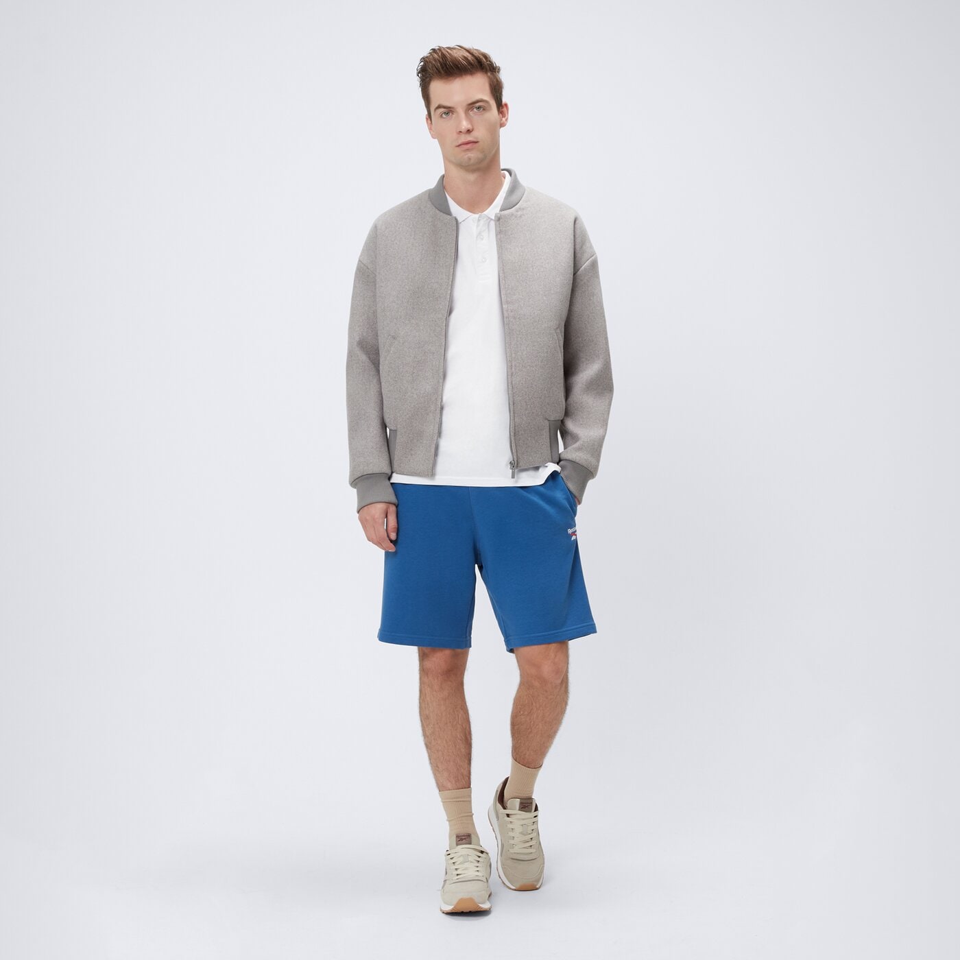 Spodenki męskie REEBOK SZORTY IDENTITY SMALL LOGO FT SHORT 100217212 kolor niebieski