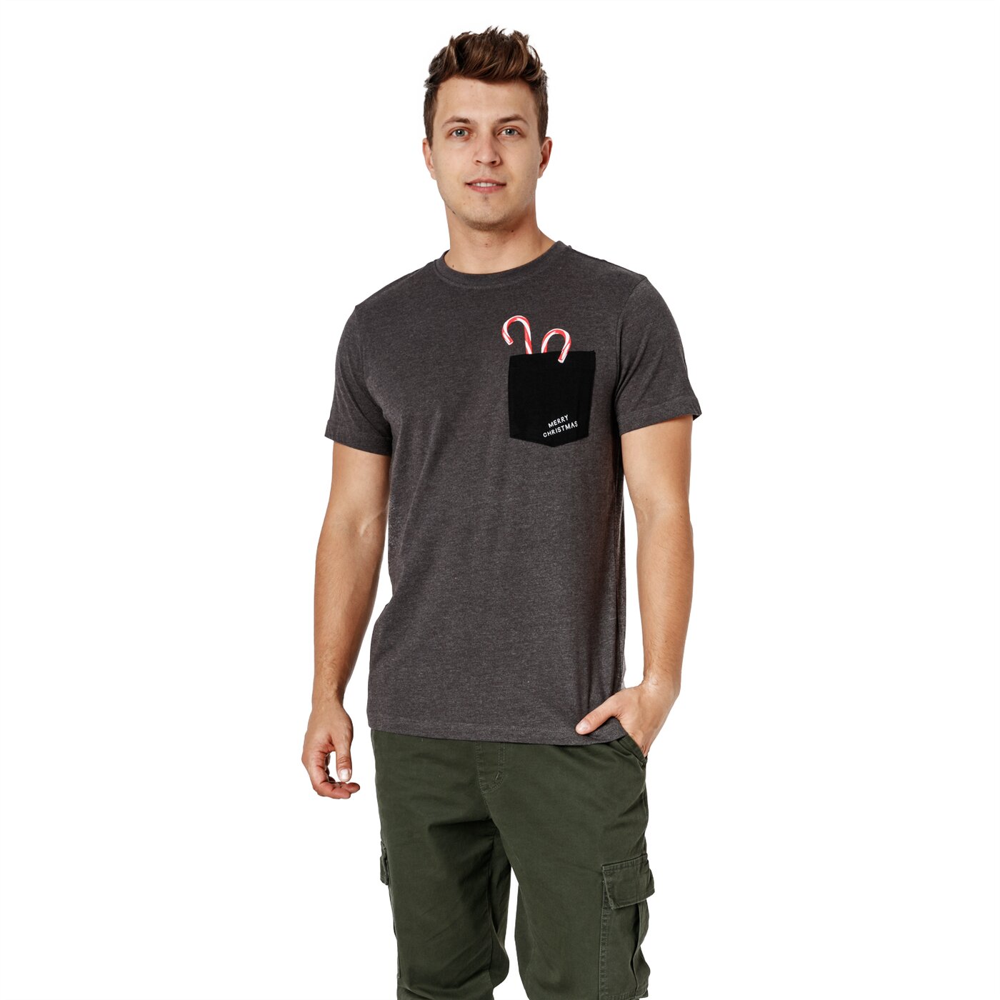 Koszulka męska FEEWEAR T-SHIRT SS LOLLIPOP fw38tsm59001 kolor szary