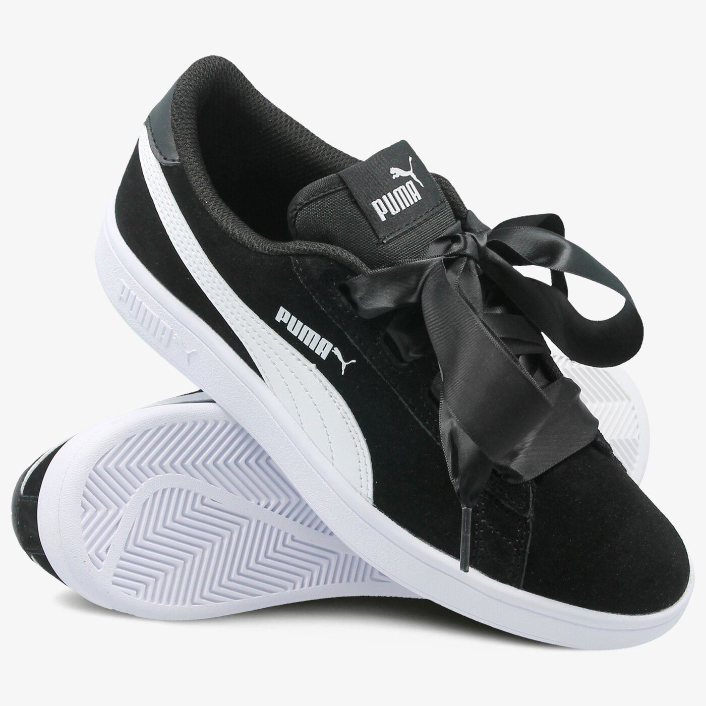 Buty dziecięce PUMA SMASH V2 RIBBON JR 36600301 kolor czarny