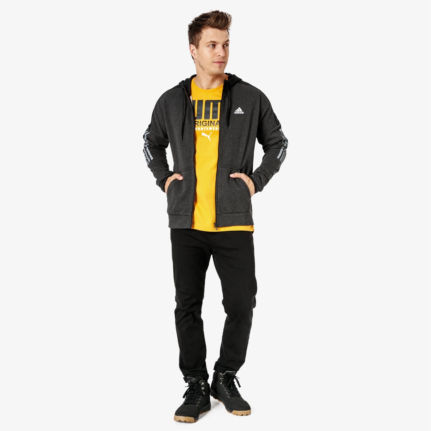 Koszulka męska PUMA T-SHIRT SS ATHLETICS 85233225 kolor żółty