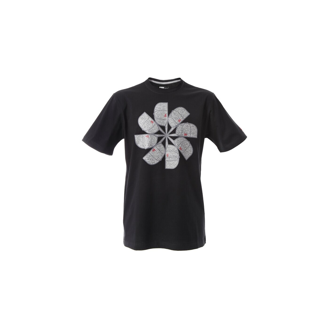 Koszulka męska NEW ERA T-SHIRT SPINNING CAP BLK 10996658 kolor czarny