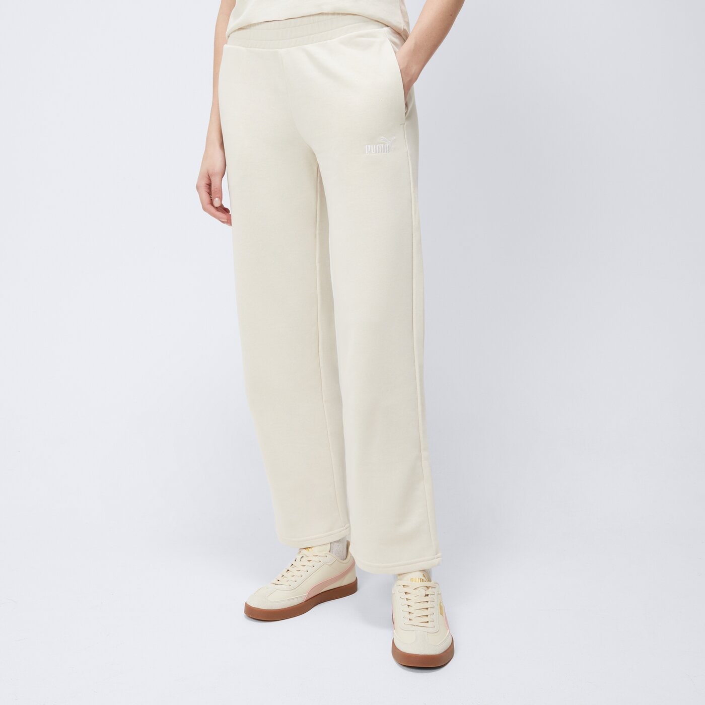 Spodnie dresowe damskie PUMA SPODNIE ESS SMALL NO. 1 FT 684979 87 kolor beżowy