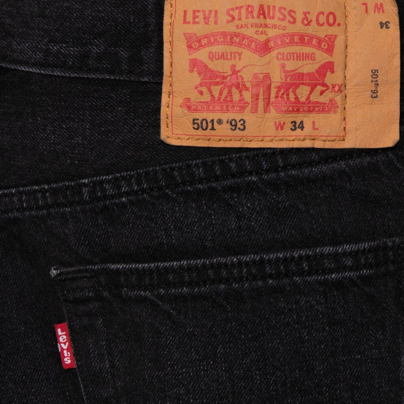 Spodenki męskie LEVI'S SZORTY 501® 93 SHORTS 85221-0061 kolor czarny