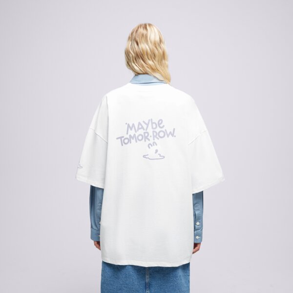 S.NOW JOB SIZEER T SHIRT “MAYBE”-NATURAL WHITE si123tsu50001 kolor biały