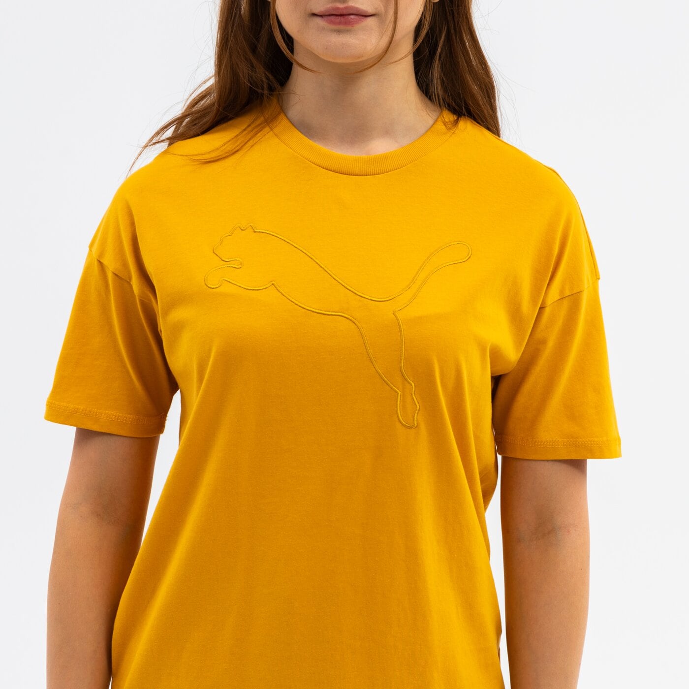 Koszulka damska PUMA T-SHIRT HER TEE - MINERAL YELLOW 58949337 kolor żółty