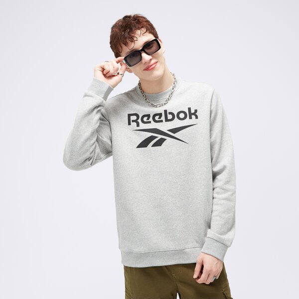 Bluza męska REEBOK BLUZA REEBOK IDENTITY FLEECE STACKED LOGO 100050273 kolor szary