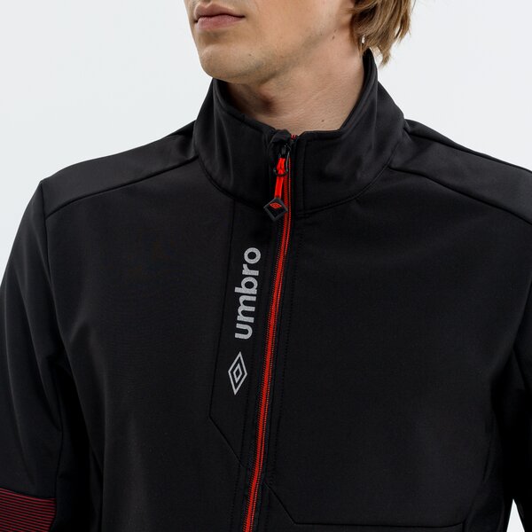 Kurtka zimowa męska UMBRO KURTKA SOFTSHELL REGIS ul321kum17001 kolor czarny
