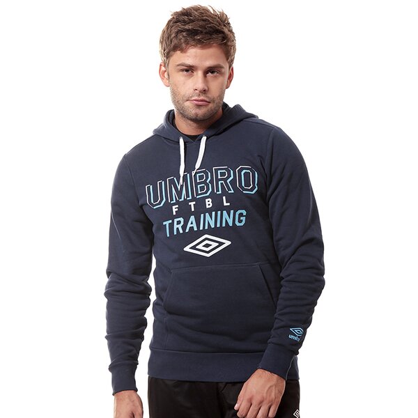 Bluza męska UMBRO BLUZA GRAPHIC FTBL OH HOODED TOP 62608uy70 kolor granatowy