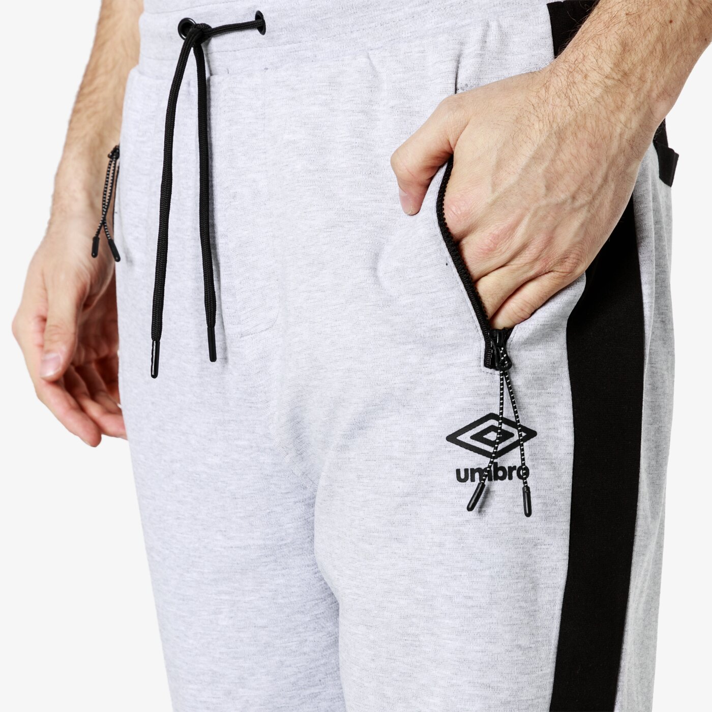 Spodnie dresowe męskie UMBRO SPODNIE NETAO ul19spm20001 kolor szary