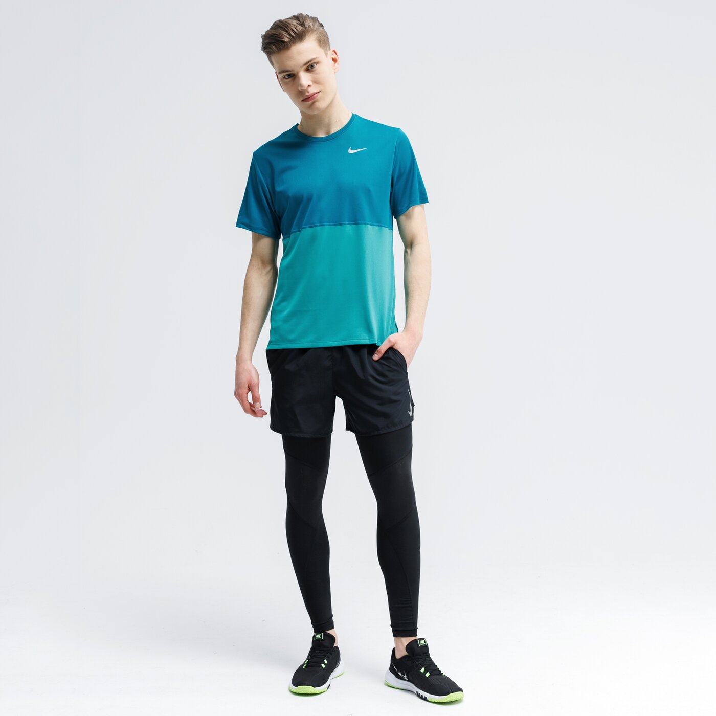 Koszulka męska NIKE T-SHIRT BREATHE cj5332-370 kolor zielony