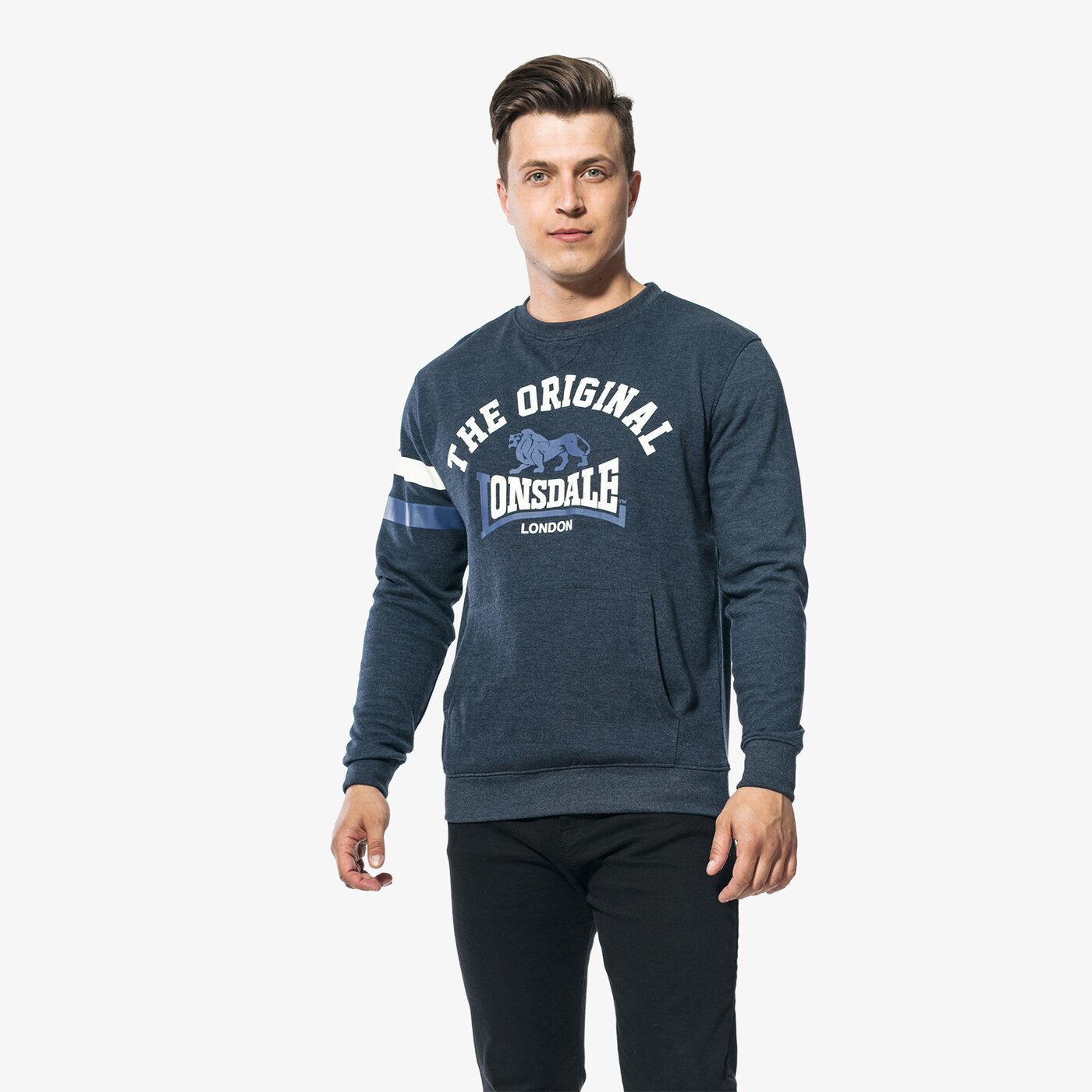 Bluza męska LONSDALE BLUZA HEREFORD 1136923079 kolor niebieski