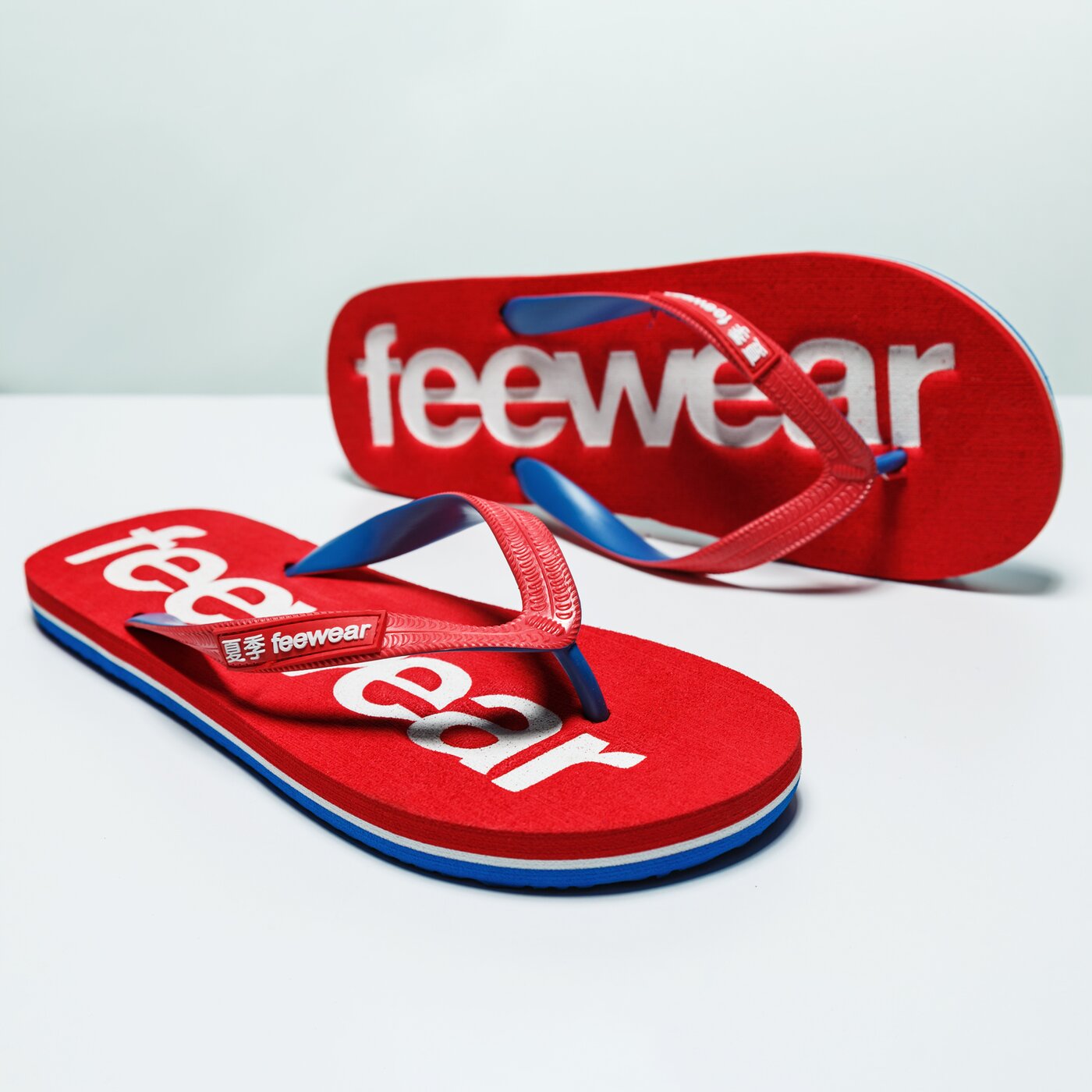 Klapki męskie FEEWEAR CRAZY fwmk119004 kolor czerwony