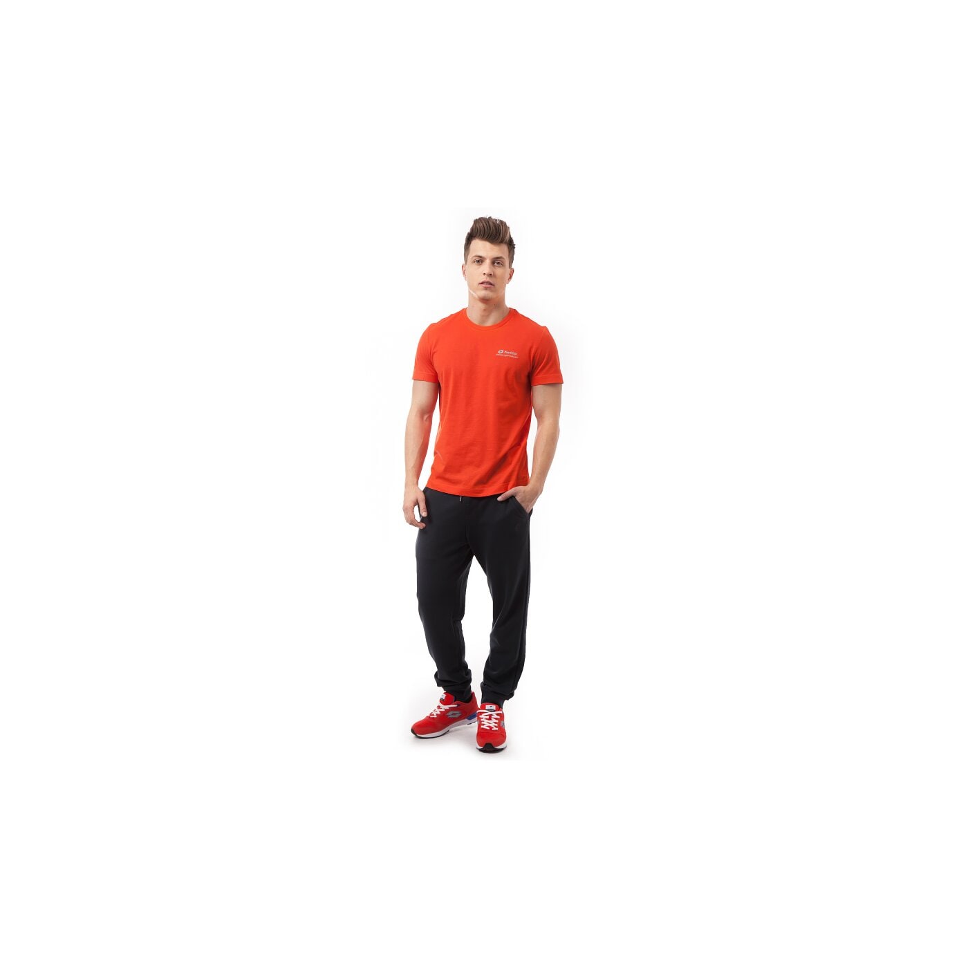 Koszulka męska LOTTO T-SHIRT BRETT BS r4612 kolor pomarańczowy