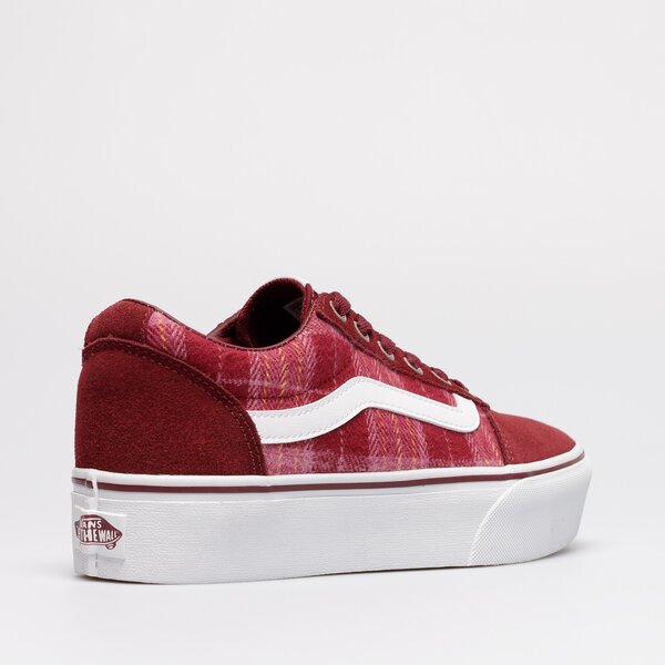 Buty sportowe damskie VANS WM WARD PLATFORM vn0a3tlcprt1 kolor bordowy