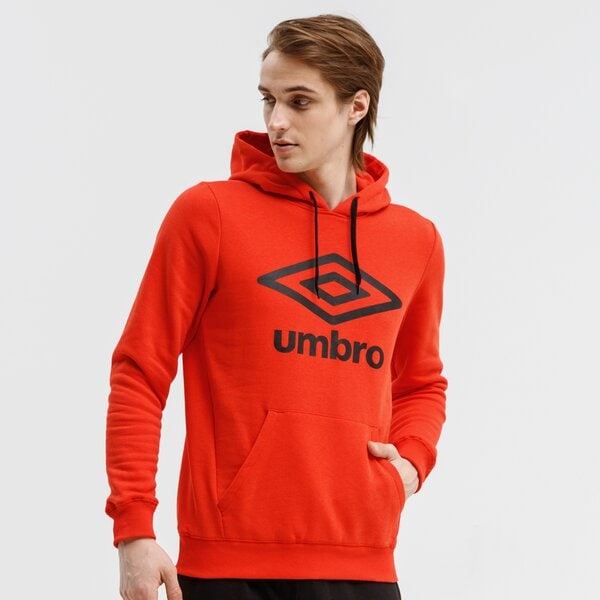 Bluza męska UMBRO BLUZA Z KAPTUREM FW LARGE LOGO 65835u-6vb kolor czerwony