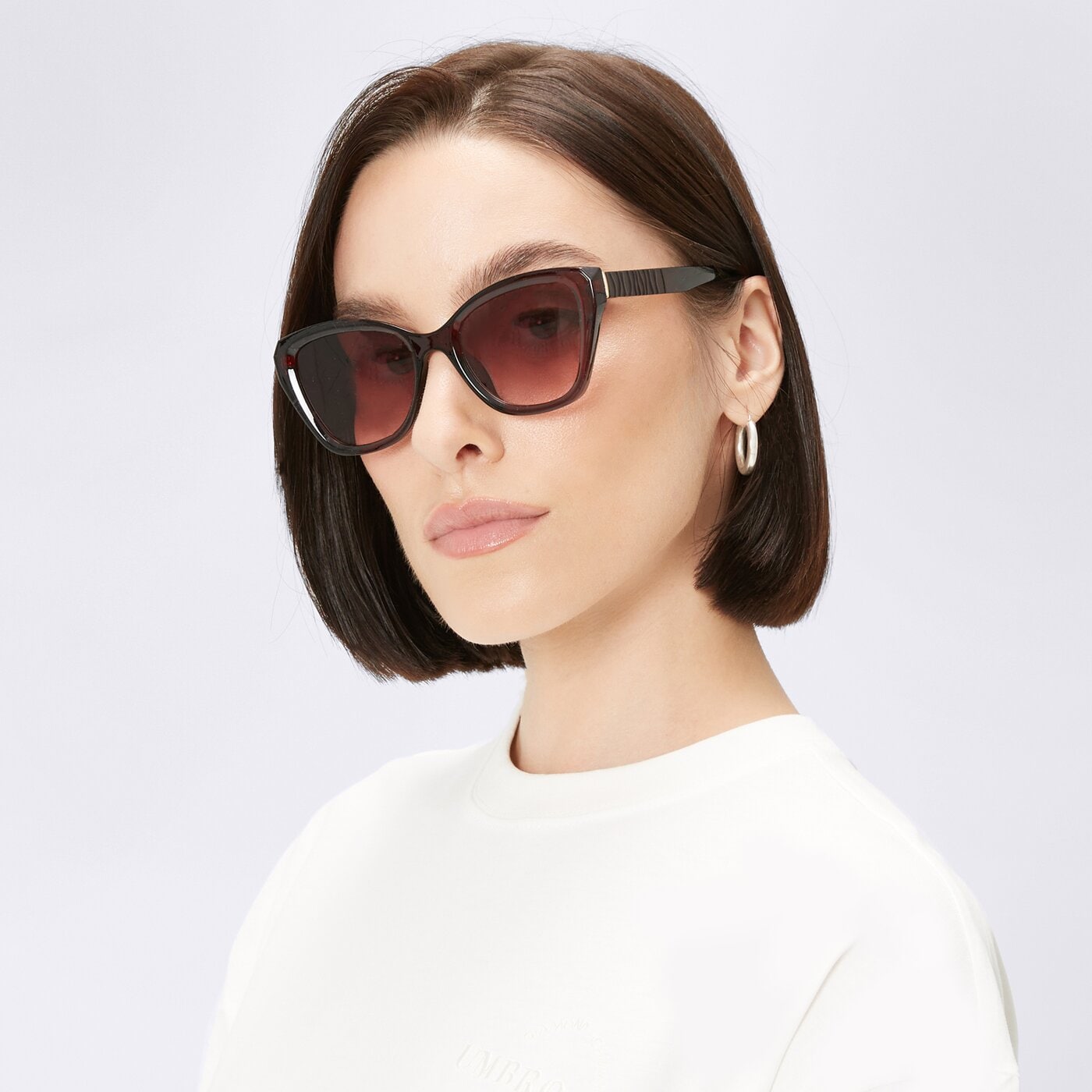 Okulary przeciwsłoneczne damskie OTO OKULARY BASSANO a1001c2 kolor czarny