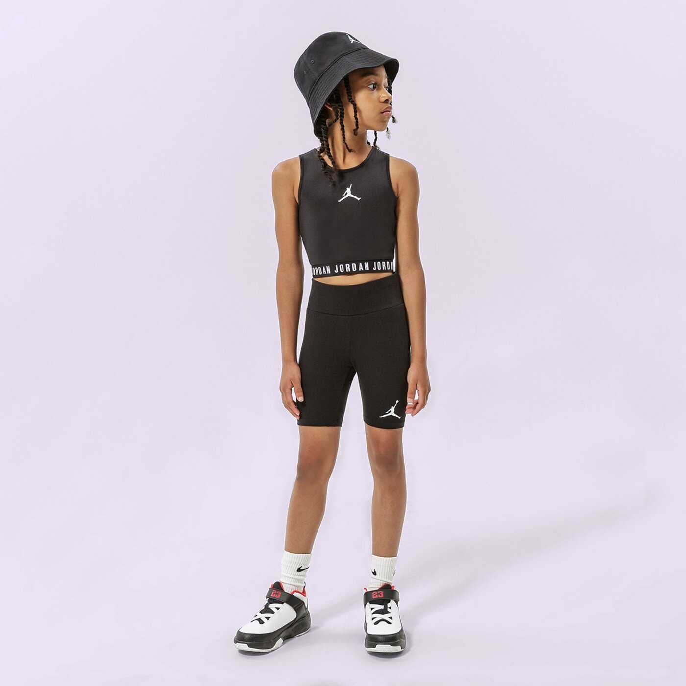 Spodenki dziecięce JORDAN SZORTY ESSENTIALS BIKE G 45a856-023 kolor czarny