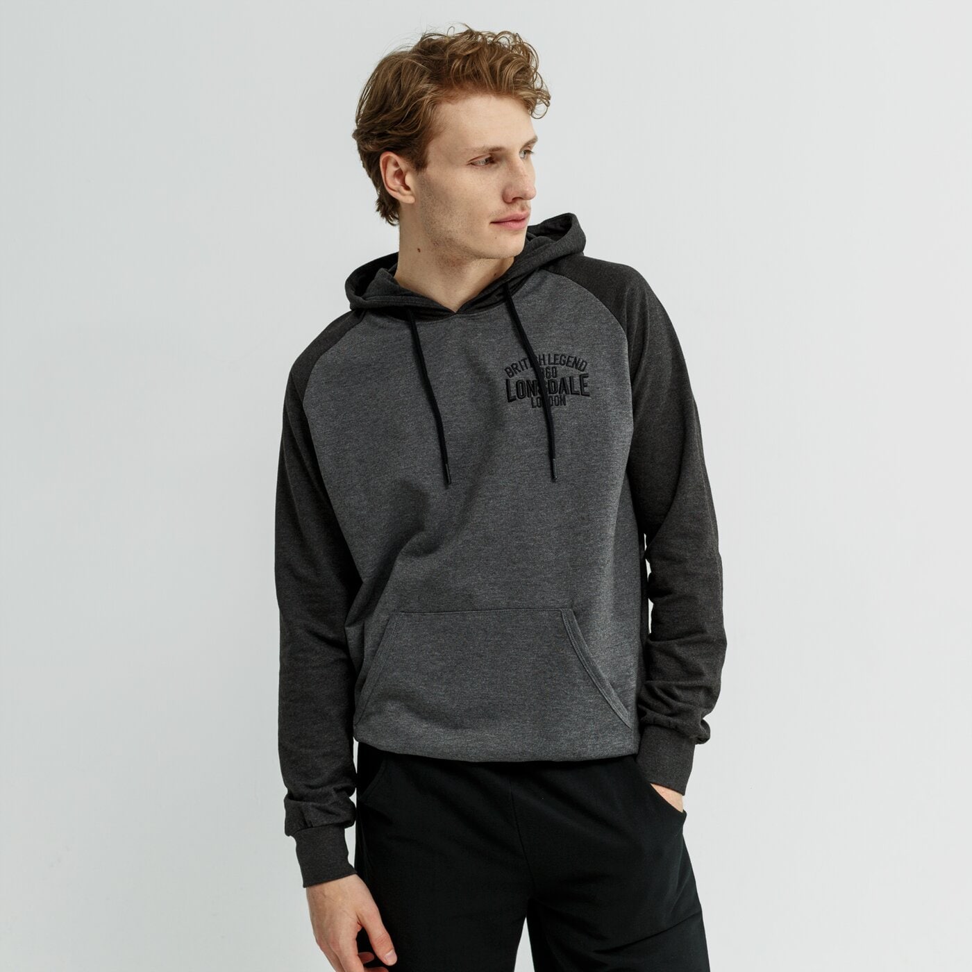 Bluza męska LONSDALE BLUZA HALDANE 1139311596 kolor szary