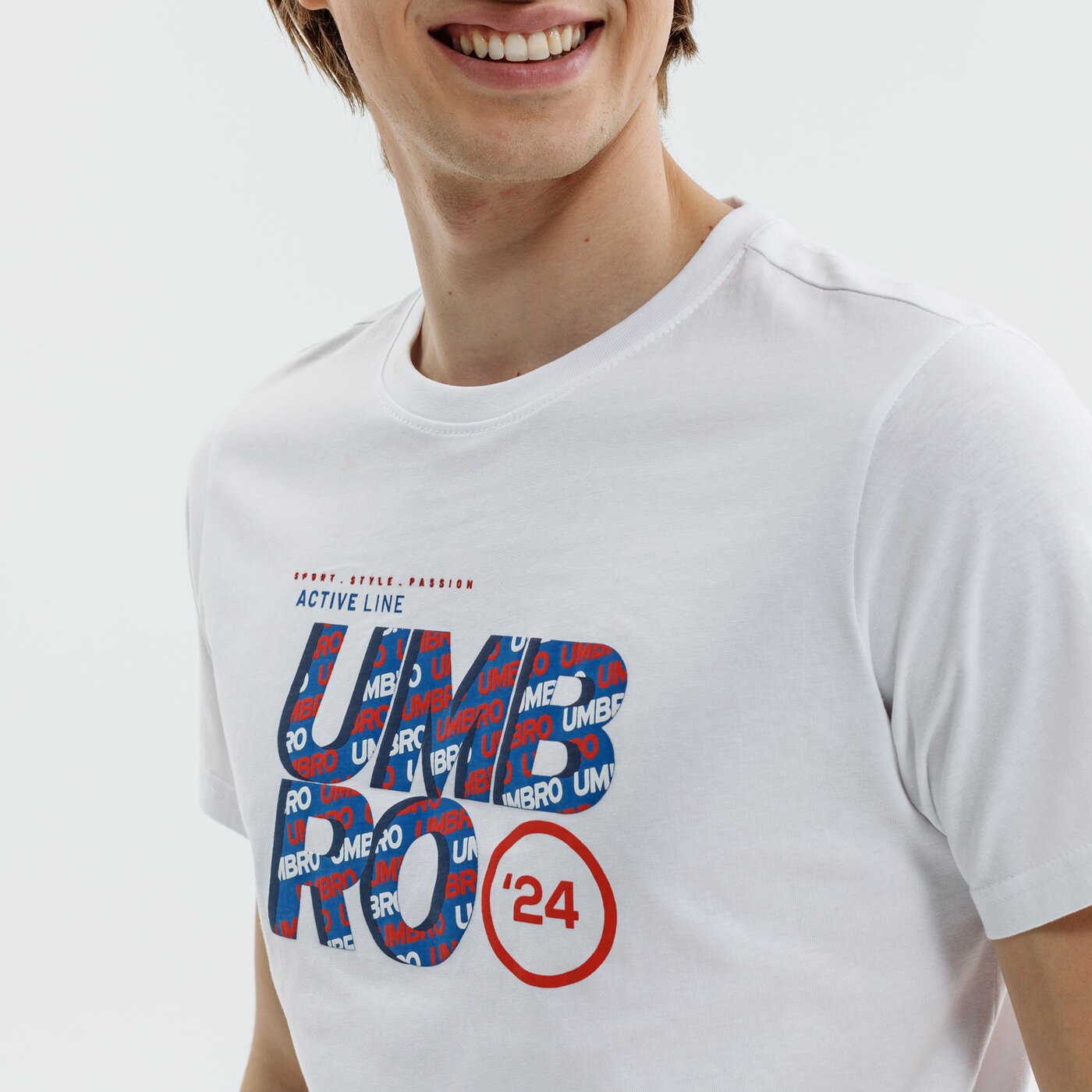 Koszulka męska UMBRO T-SHIRT DOPPLER ul121tsm38001 kolor biały