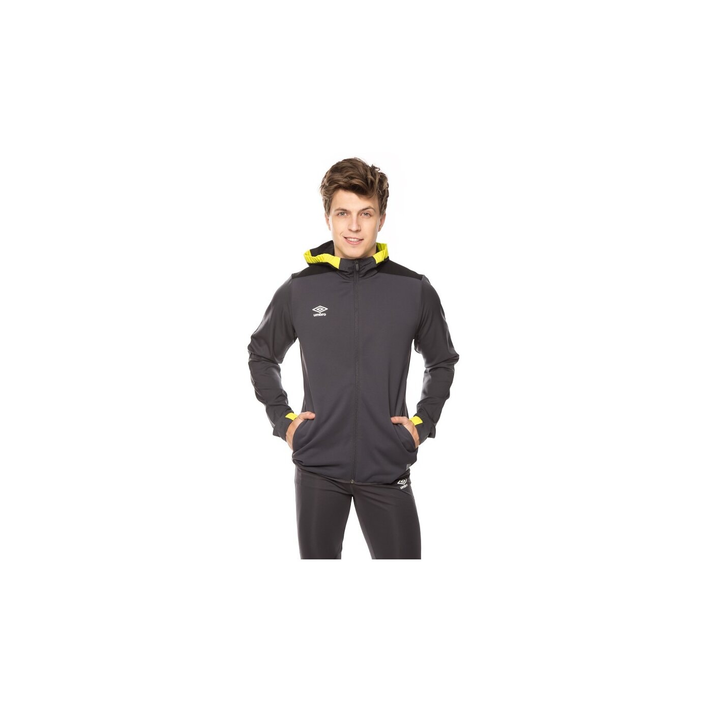 Kurtka przejściowa męska UMBRO KURTKA PRO TRAINING HOODED FZ 64075udse kolor czarny