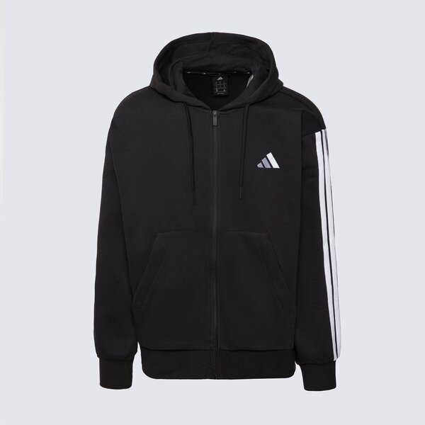 Bluza męska ADIDAS BLUZA Z KAPTUREM M 3S FL FZ HD jd1870 kolor czarny