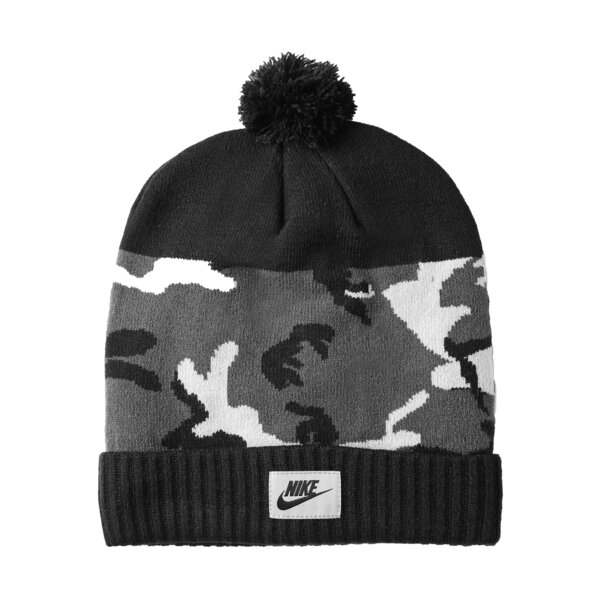 Czapka zimowa damska NIKE CZAPKA ZIMOWA NSW CAMO POM BEANIE 688788010 kolor czarny